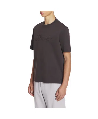 Lanvin Debossed T-shirt In Blue