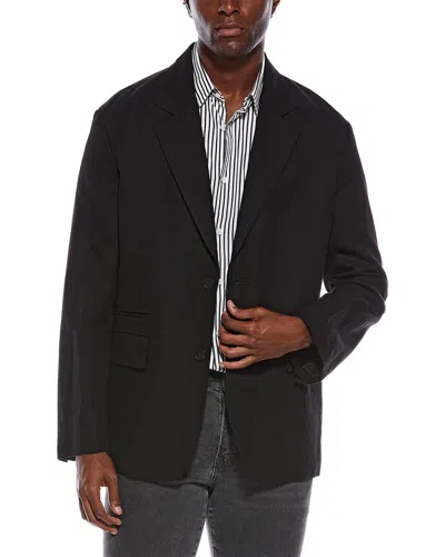 Lanvin Deconstructed Linen-blend Jacket In Multi