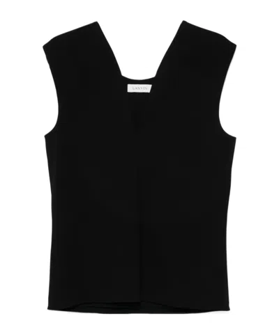 LANVIN DEEP V-NECK TOP