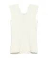 Lanvin Deep V-neck Top In White