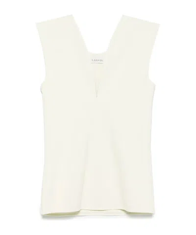LANVIN DEEP V-NECK TOP