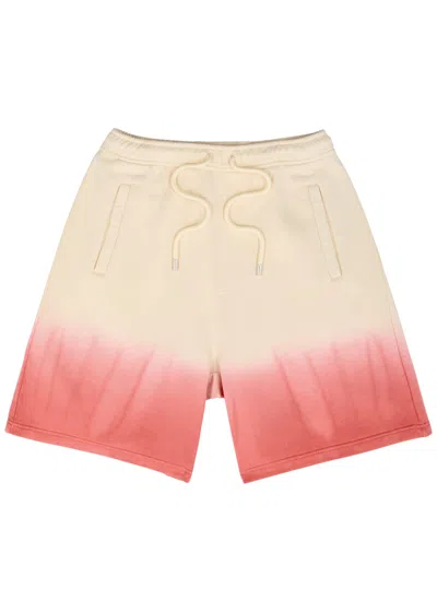 Lanvin Dégradé Cotton Shorts In Cream