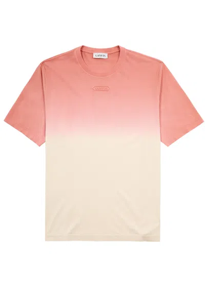 Lanvin Dégradé Cotton T-shirt In Cream