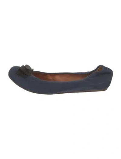 Pre-owned Lanvin Denim Ballet Flats In Blue
