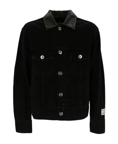 Lanvin Denim Coat In Black