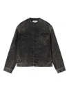 Lanvin Denim Collarless Jacket Clothing In Gray