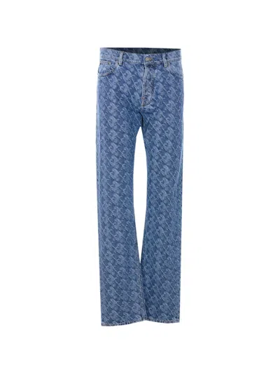 Lanvin Denim Five-pocket Trousers In Blue