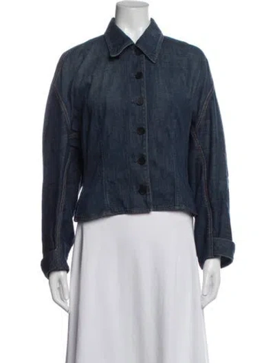 Pre-owned Lanvin Denim Jacket In Blue