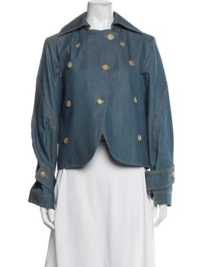 Pre-owned Lanvin Denim Jacket W/ Tags In Blue