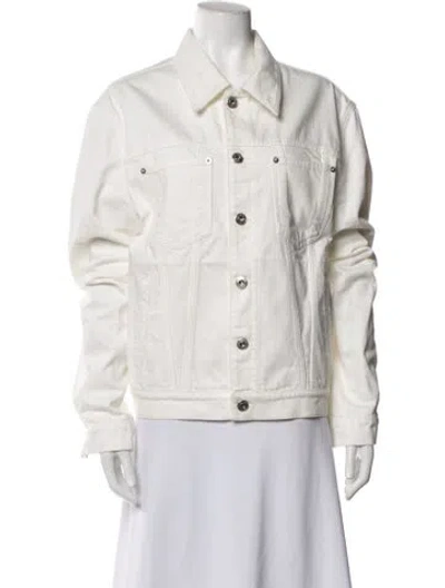 Pre-owned Lanvin Denim Jacket In White