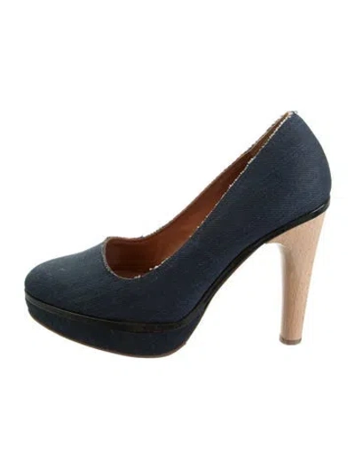 Pre-owned Lanvin Denim Pumps In Blue
