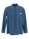 Lanvin Denim Shirt In Clear Blue
