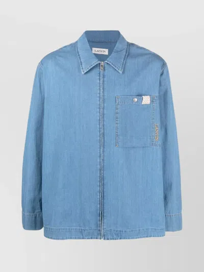 LANVIN DENIM SHIRT DETAIL BUTTON