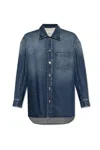 Lanvin Denim Shirt In Medium Blue