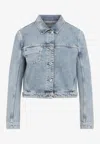Lanvin Denim Cropped Jacket Patch Pocket