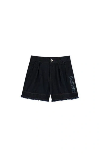 Lanvin Kids'  Denim Shorts With Logo