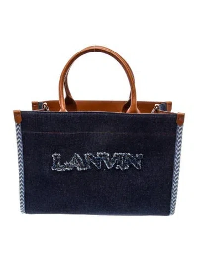 Pre-owned Lanvin Denim Tote In Blue