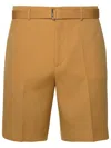 Lanvin Desert Wool Bermuda Shorts In Cream