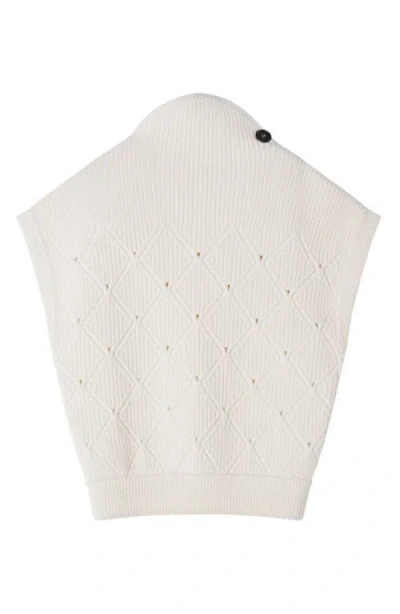 LANVIN LANVIN DIAMOND DETAIL SLEEVELESS WOOL SWEATER