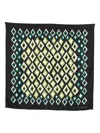 Lanvin Diamond-print Scarf In Black
