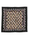 Lanvin Geometric Patterned Soft Texture Scarf In Black