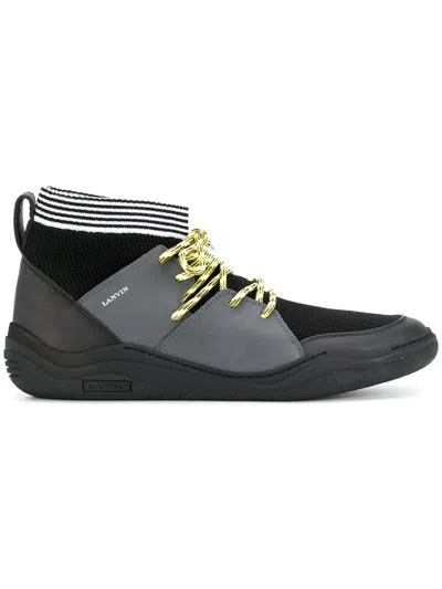 Lanvin Diving Sneakers In Black