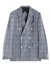 Lanvin Double-breasted Jacket In Viscose In Blue