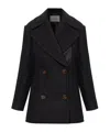 Lanvin Double-breasted Coat In Black