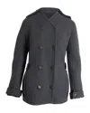 Lanvin Double-breasted Coat In Grey Wool In Grey
