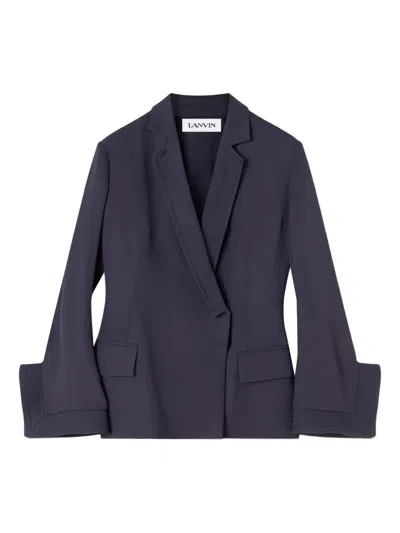 Lanvin Double-breasted Cuff-detail Blazer In Blue