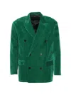Lanvin Double-breasted Jacket In Green