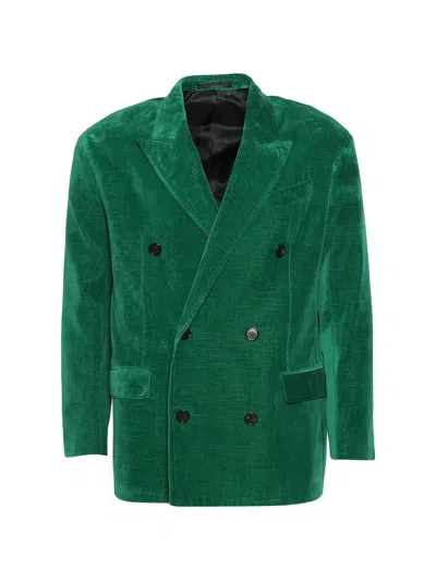 Lanvin Double-breasted Jacket In Green