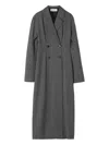 Lanvin Double-breasted Prince Of Wales Wool Dress In Gray