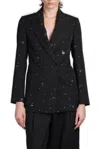 Lanvin Double-breasted Tailored Blazer In Black