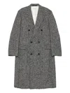Lanvin Double-breasted Tailored Coat In Gray