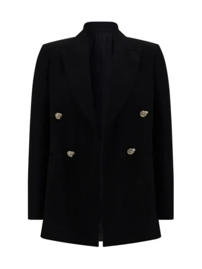 Lanvin Double Breasted Tailored Jacket In Black