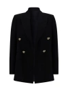 Lanvin Double-breasted Black Wool Jacket In Black
