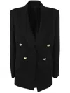 Lanvin Double-breasted Black Wool Jacket In Black