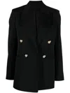 Lanvin Double Breasted Tailored Jacket In Black