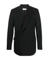 Lanvin Double-breasted Peak Lapel Blazer In Black