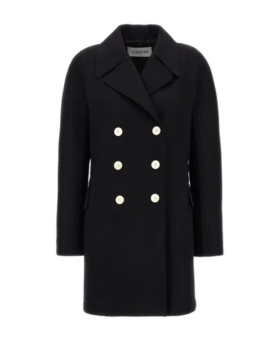 LANVIN LANVIN LONG SLEEVED DOUBLE BREASTED COAT