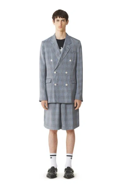 Lanvin Double-breasted Jacket In Viscose In Gray