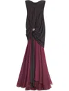 Lanvin Draped Dress In Brown