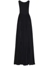 Lanvin Draped Gown In Black
