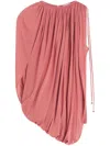 Lanvin Draped Pleated Top In Pink