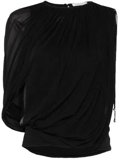 LANVIN DRAPED JERSEY TOP