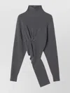 Lanvin Draped Jumper In Gray