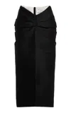 Lanvin Draped Midi Skirt