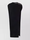 Lanvin Draped Shoulder Cut-out Dress In Black