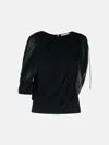 Lanvin 'draped' Viscose Blend Top In Black